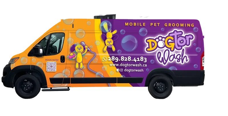 The Dogtor Wash mobile grooming van